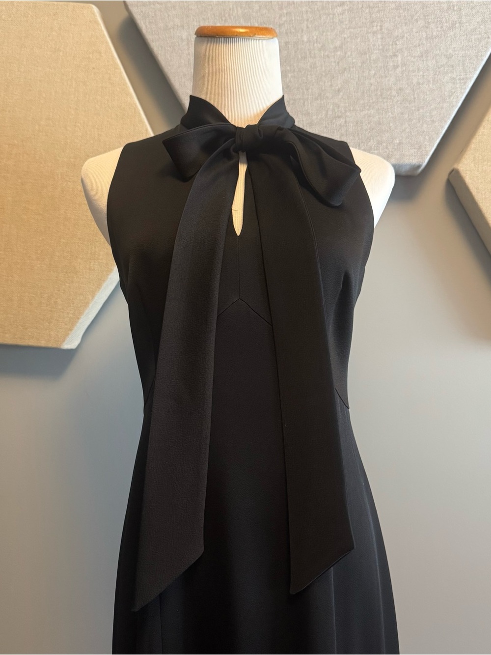 Shoshanna Black Tie-Neck Sleeveless gown 2